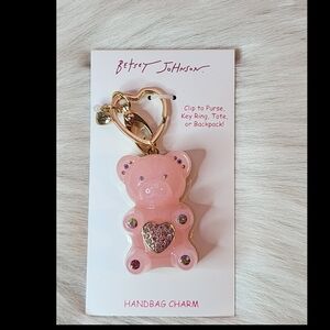 Betsey Johnson Pink Gummy Bear Key/Bag Charm